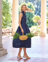 DAPHNE Navy, Washed Linen