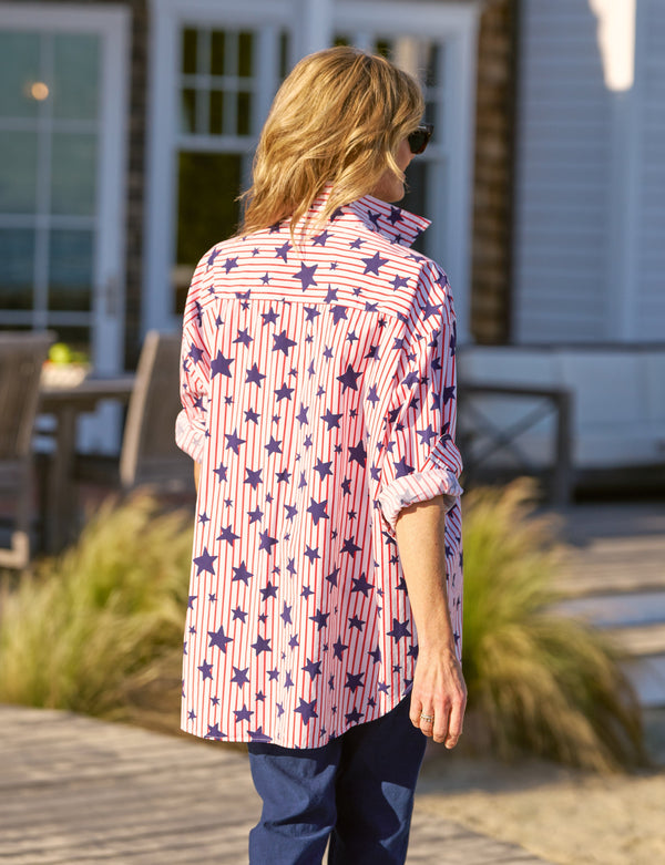 MACKENZIE Red Stripes and Navy Stars, Superluxe