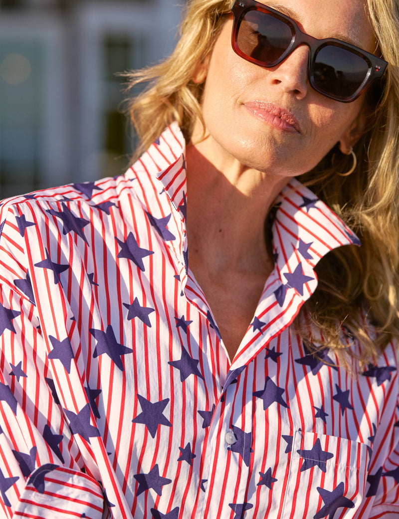 MACKENZIE Red Stripes and Navy Stars, Superluxe