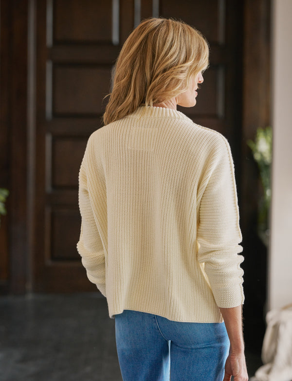 MONTECITO SWEATER Cream, Pure Italian Cotton