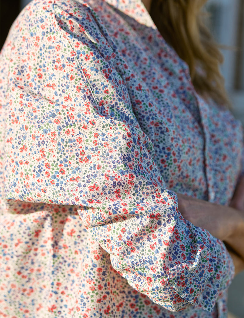 OONA Red and Blue Floral, Made with Liberty Fabric