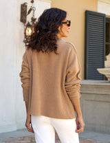 MONTECITO SWEATER Camel, Pure Italian Cotton