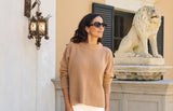 MONTECITO SWEATER Camel, Pure Italian Cotton