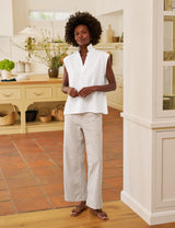 WEXFORD PATCH POCKET Cement, Italian Performance Linen
