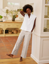 WEXFORD PATCH POCKET Cement, Italian Performance Linen