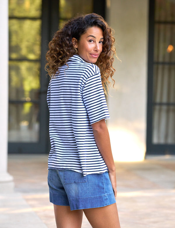 PATTY Navy French Stripe, Heritage Jersey