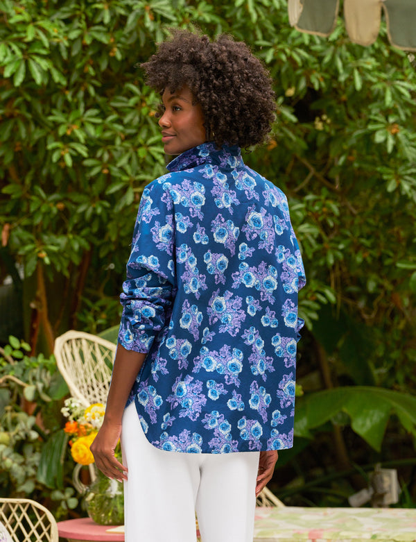 OONA Blue and Purple Floral, Made with Liberty Fabric