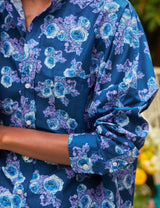 OONA Blue and Purple Floral, Made with Liberty Fabric