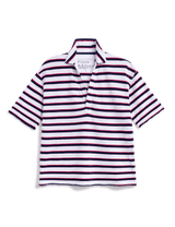 PATTY White with Red and Navy French Stripe, Heritage Jersey