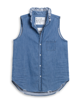 FIONA RUFFLE Vintage Stonewashed Indigo, Famous Denim