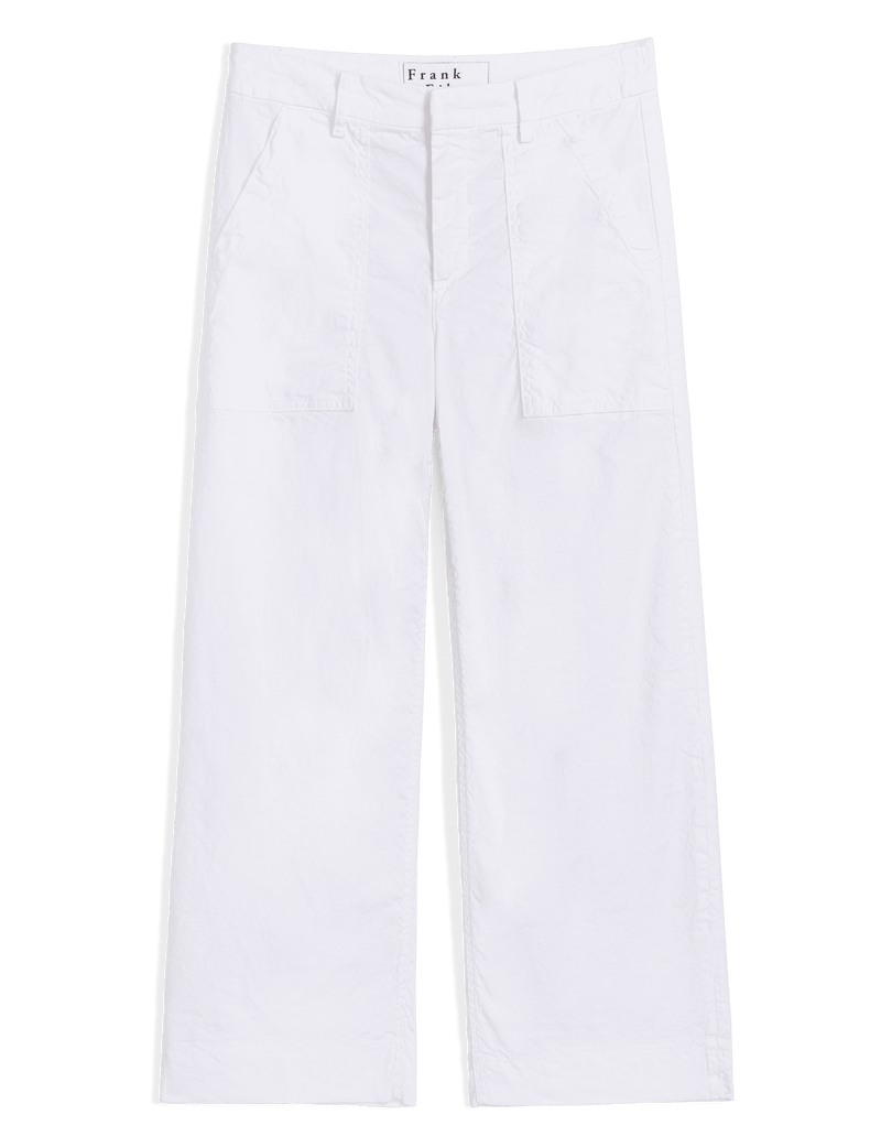 WEXFORD PATCH POCKET White, Italian Performance Linen
