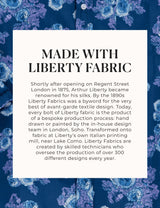 OONA Blue and Purple Floral, Made with Liberty Fabric